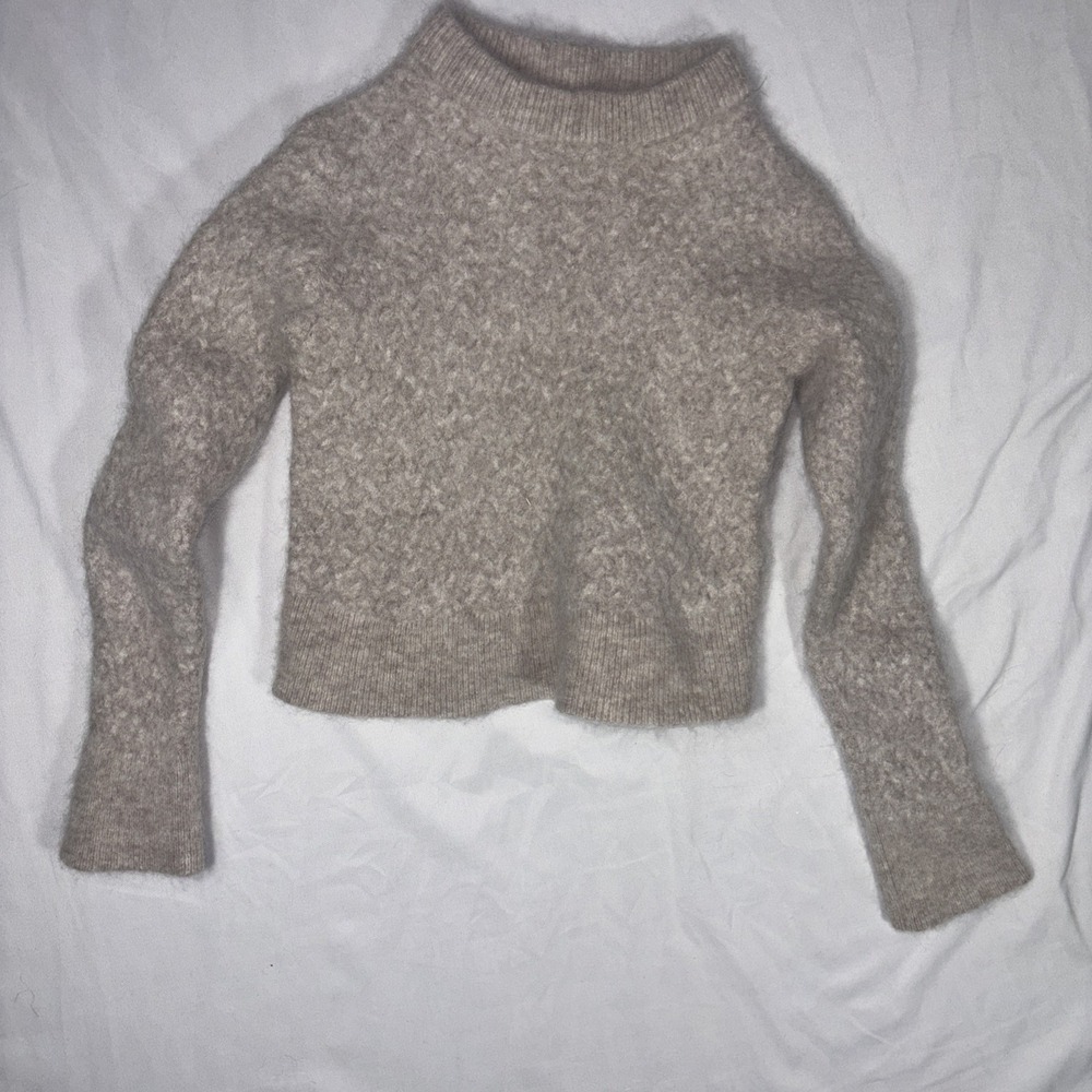 Lululemon Little Girls Small Baby Pink Sweater Alpaca Wool Blend Long Sleeve